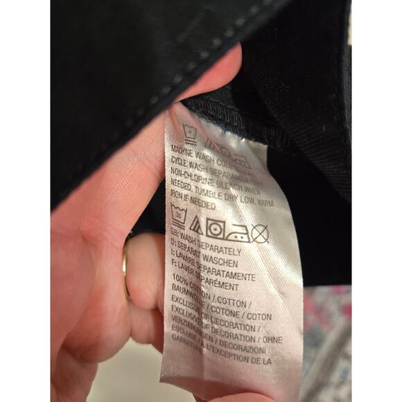 NWT DENIM & CO Black Embroidered Cotton Twill Utility Jacket 3X Boho Western - Picture 11 of 15